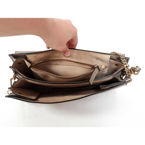 Chloé Faye Medium Shoulder Bag Motty Grey - Picture 6 of 7